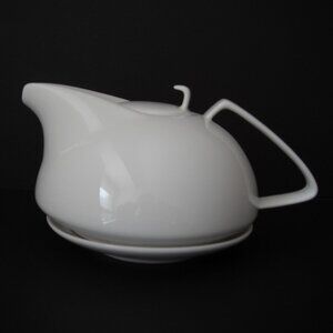 Vintage Verdici Design Teapot Set of 2 Ceramic 1980s White Italy